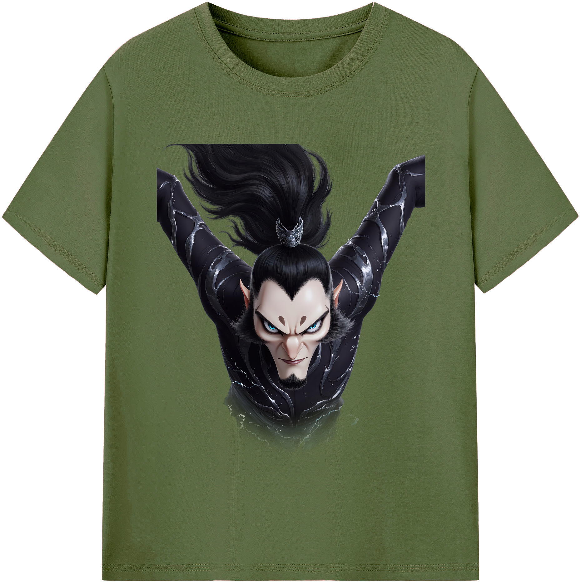 （画像用） Ne Zha 2 ナタ 魔童の大暴れ 綿100％半袖Tシャツ（フロントプリント）